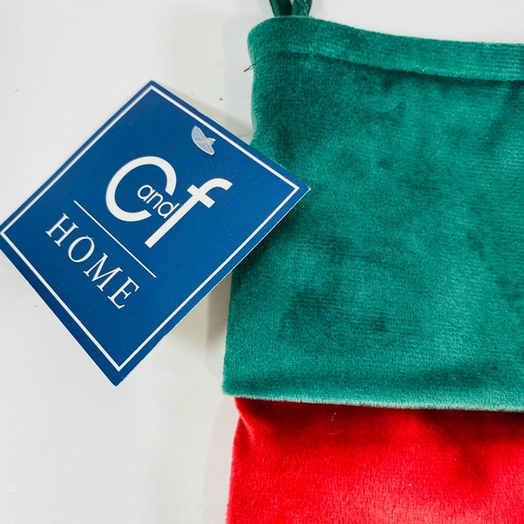 C And F Home Snowman Green Red Tufted Stocking - Picture 5 of 7